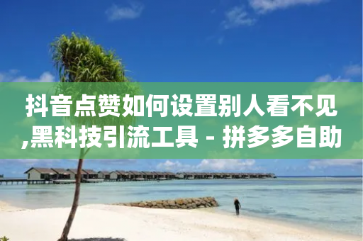 抖音点赞如何设置别人看不见,黑科技引流工具 - 拼多多自助下单24小时平台 - 下载拼多多商家平台app