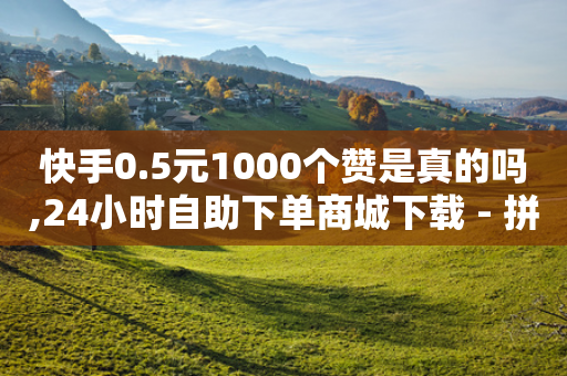 快手0.5元1000个赞是真的吗,24小时自助下单商城下载 - 拼多多助力网站在线刷便宜 - 拼多多账号出售-第1张图片-靖非智能科技传媒