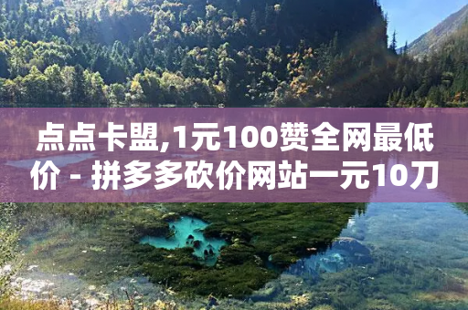 点点卡盟,1元100赞全网最低价 - 拼多多砍价网站一元10刀 - 拼多多差5分需要多少人