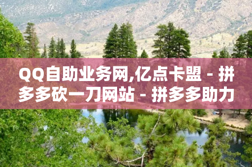 QQ自助业务网,亿点卡盟 - 拼多多砍一刀网站 - 拼多多助力软件叫什么-第1张图片-靖非智能科技传媒