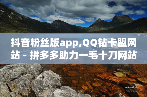 抖音粉丝版app,QQ钻卡盟网站 - 拼多多助力一毛十刀网站 - 支付宝付款脚本-第1张图片-靖非智能科技传媒