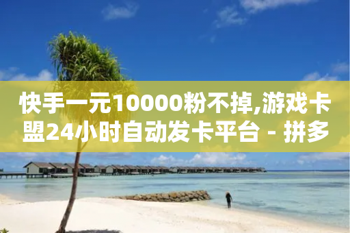 快手一元10000粉不掉,游戏卡盟24小时自动发卡平台 - 拼多多助力无限刷人脚本 - 拼多多新用户聚宝盆提现100-第1张图片-靖非智能科技传媒