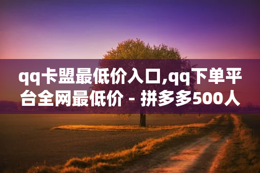 qq卡盟最低价入口,qq下单平台全网最低价 - 拼多多500人互助群免费 - 拼多多领商品大概要多少个人