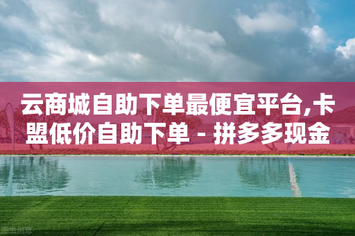 云商城自助下单最便宜平台,卡盟低价自助下单 - 拼多多现金大转盘助力50元 - 拼多多免单最简单三个步骤