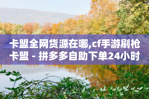 卡盟全网货源在哪,cf手游刷枪卡盟 - 拼多多自助下单24小时平台 - 拼多多刷任务软件