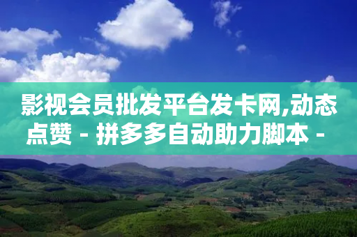 影视会员批发平台发卡网,动态点赞 - 拼多多自动助力脚本 - 飞机号24h自助下单商城