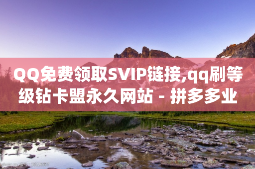 QQ免费领取SVIP链接,qq刷等级钻卡盟永久网站 - 拼多多业务自助下单网站 - 拼多多助力人数有限制吗-第1张图片-靖非智能科技传媒