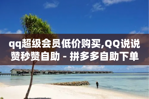 qq超级会员低价购买,QQ说说赞秒赞自助 - 拼多多自助下单24小时平台 - 咸鱼刀拼多多能买吗-第1张图片-靖非智能科技传媒