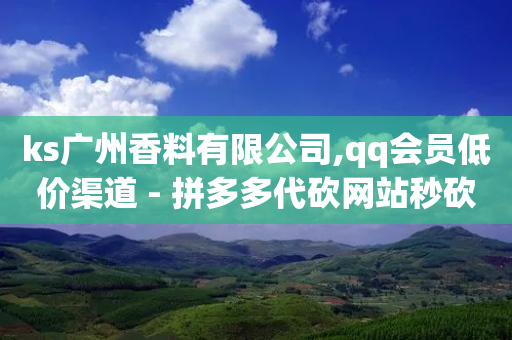 ks广州香料有限公司,qq会员低价渠道 - 拼多多代砍网站秒砍 - 拼多多新人助力网站免费-第1张图片-靖非智能科技传媒