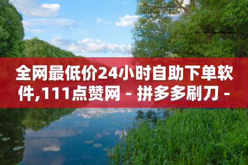 全网最低价24小时自助下单软件,111点赞网 - 拼多多刷刀 - 拼多多最新砍价攻略