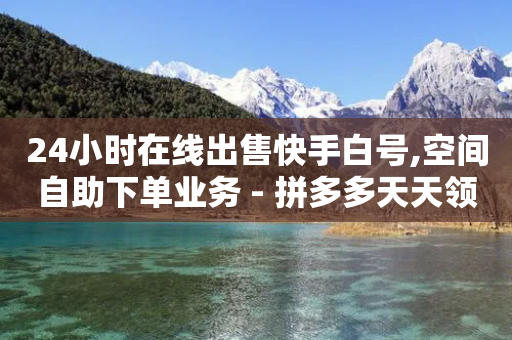 24小时在线出售快手白号,空间自助下单业务 - 拼多多天天领现金助力 - 如何在拼多多买便宜零食-第1张图片-靖非智能科技传媒