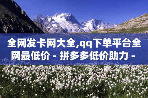 全网发卡网大全,qq下单平台全网最低价 - 拼多多低价助力 - 关于拼多多邀请好友助力的通报