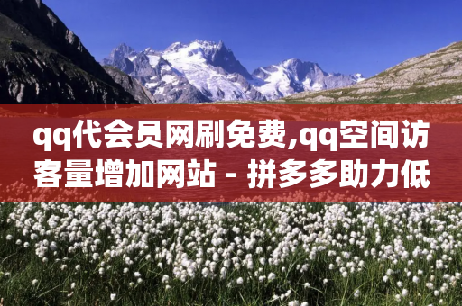 qq代会员网刷免费,qq空间访客量增加网站 - 拼多多助力低价1毛钱10个 - 淘宝拼多多助力可靠吗-第1张图片-靖非智能科技传媒