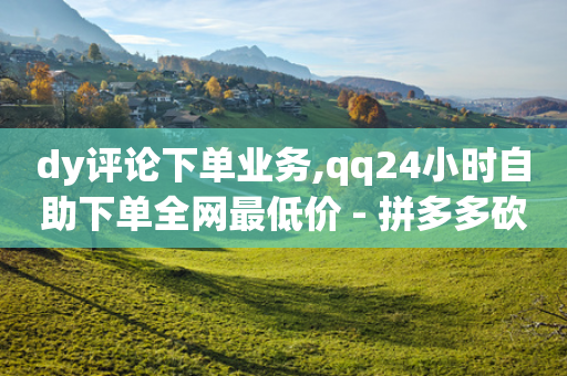 dy评论下单业务,qq24小时自助下单全网最低价 - 拼多多砍一刀 - 建一个助力群-第1张图片-靖非智能科技传媒