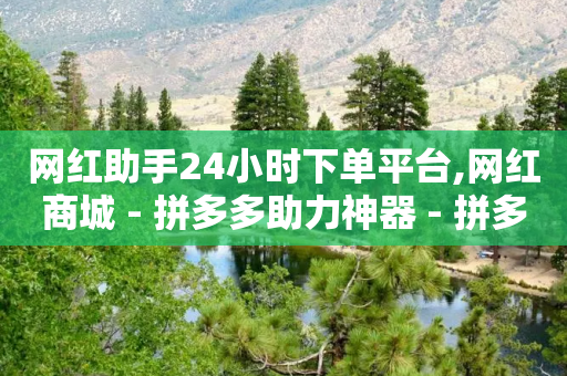 网红助手24小时下单平台,网红商城 - 拼多多助力神器 - 拼多多下单流程图-第1张图片-靖非智能科技传媒