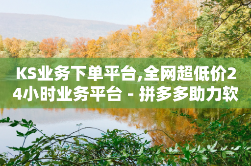 KS业务下单平台,全网超低价24小时业务平台 - 拼多多助力软件 - 拼多多互助砍价-第1张图片-靖非智能科技传媒