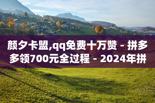 颜夕卡盟,qq免费十万赞 - 拼多多领700元全过程 - 2024年拼多多更严格了吗