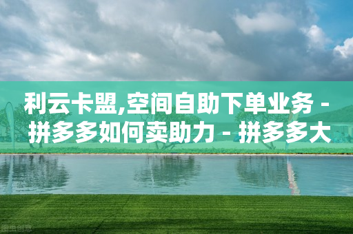 利云卡盟,空间自助下单业务 - 拼多多如何卖助力 - 拼多多大转盘助力网站安全吗