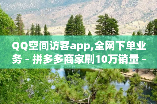 QQ空间访客app,全网下单业务 - 拼多多商家刷10万销量 - 拼多多最后0.01助力不了