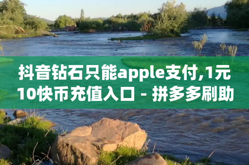 抖音钻石只能apple支付,1元10快币充值入口 - 拼多多刷助力软件 - 拼多多助力泄露信息网贷-第1张图片-靖非智能科技传媒