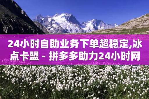 24小时自助业务下单超稳定,冰点卡盟 - 拼多多助力24小时网站 - 闲鱼上卖什么挣钱快-第1张图片-靖非智能科技传媒