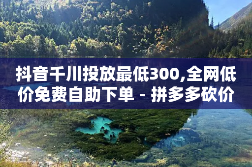 抖音千川投放最低300,全网低价免费自助下单 - 拼多多砍价免费拿商品 - 拼多多现金50元要多少人助力-第1张图片-靖非智能科技传媒