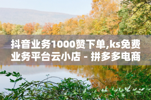 抖音业务1000赞下单,ks免费业务平台云小店 - 拼多多电商 - 大量助力接单平台有哪些-第1张图片-靖非智能科技传媒