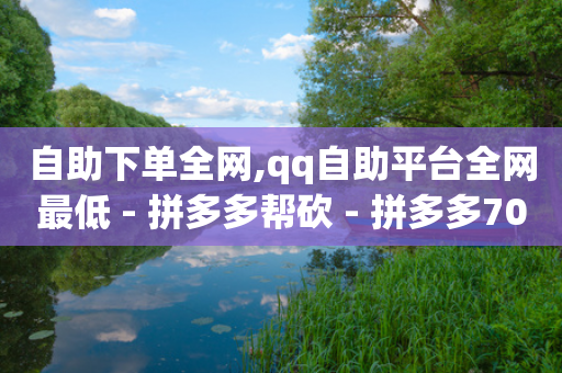 自助下单全网,qq自助平台全网最低 - 拼多多帮砍 - 拼多多700元元宝后面还有吗