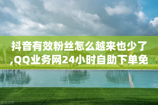 抖音有效粉丝怎么越来也少了,QQ业务网24小时自助下单免费 - 拼多多助力24小时 - 拼多多免费助力工具app-第1张图片-靖非智能科技传媒