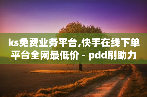 ks免费业务平台,快手在线下单平台全网最低价 - pdd刷助力软件 - 低价卡盟24小时自助平台-第1张图片-靖非智能科技传媒