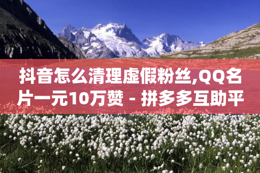 抖音怎么清理虚假粉丝,QQ名片一元10万赞 - 拼多多互助平台 - qq云商城网站-第1张图片-靖非智能科技传媒