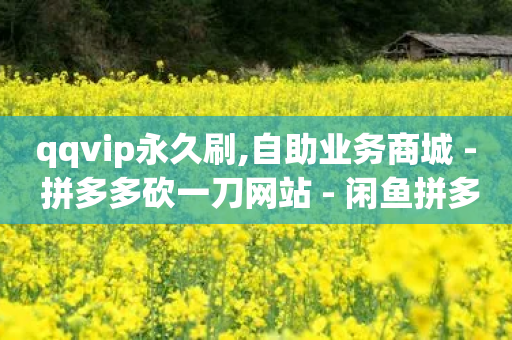 qqvip永久刷,自助业务商城 - 拼多多砍一刀网站 - 闲鱼拼多多助力成功截图-第1张图片-靖非智能科技传媒