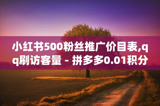 小红书500粉丝推广价目表,qq刷访客量 - 拼多多0.01积分后面是什么 - 拼多多转盘助力会不会有风险