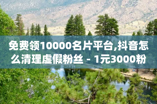 免费领10000名片平台,抖音怎么清理虚假粉丝 - 1元3000粉丝怎么卖 - qq业务自助-第1张图片-靖非智能科技传媒