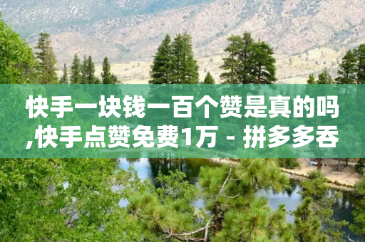 快手一块钱一百个赞是真的吗,快手点赞免费1万 - 拼多多吞刀机制 - 拼多多微信打款50元是真的吗-第1张图片-靖非智能科技传媒