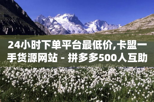 24小时下单平台最低价,卡盟一手货源网站 - 拼多多500人互助群 - 拼多多买助力会被系统检测吗-第1张图片-靖非智能科技传媒