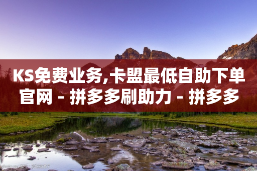 KS免费业务,卡盟最低自助下单官网 - 拼多多刷助力 - 拼多多黑科技网站-第1张图片-靖非智能科技传媒