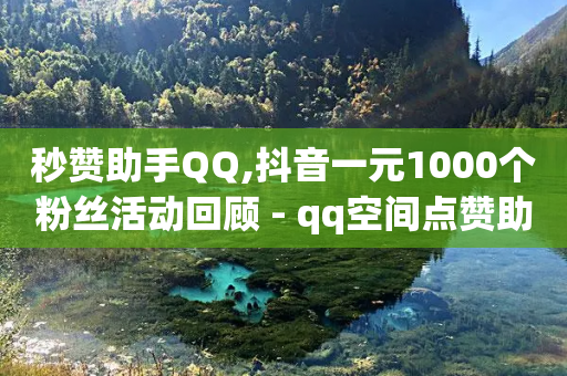 秒赞助手QQ,抖音一元1000个粉丝活动回顾 - qq空间点赞助手app - qq下单平台全网最低价