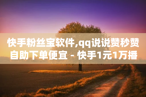 快手粉丝宝软件,qq说说赞秒赞自助下单便宜 - 快手1元1万播放量软件 - 快手免费领取播放量-第1张图片-靖非智能科技传媒