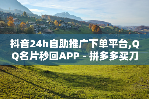 抖音24h自助推广下单平台,QQ名片秒回APP - 拼多多买刀助力 - 怎么举报拼多多助力提现诈骗-第1张图片-靖非智能科技传媒