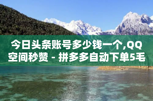 今日头条账号多少钱一个,QQ空间秒赞 - 拼多多自动下单5毛脚本下载 - 2个积分还差几个人助力