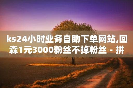 ks24小时业务自助下单网站,回森1元3000粉丝不掉粉丝 - 拼多多帮砍助力软件 - 如何帮好友在拼多多砍价步骤-第1张图片-靖非智能科技传媒