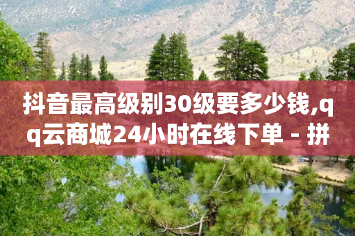 抖音最高级别30级要多少钱,qq云商城24小时在线下单 - 拼多多一毛十刀平台 - 帮助力扫码平台