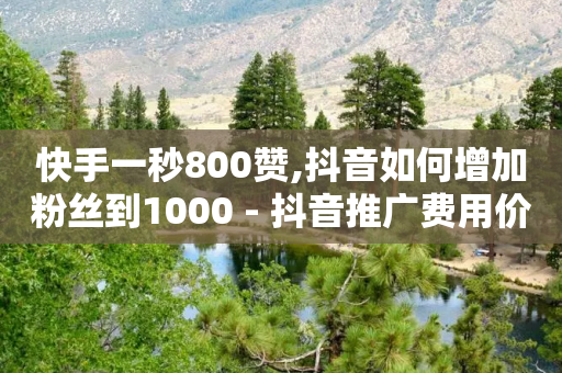 快手一秒800赞,抖音如何增加粉丝到1000 - 抖音推广费用价格表 - 抖音涨粉丝的工具有哪些