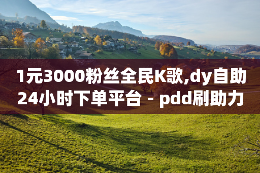 1元3000粉丝全民K歌,dy自助24小时下单平台 - pdd刷助力软件 - 拼多多0.01个碎片-第1张图片-靖非智能科技传媒