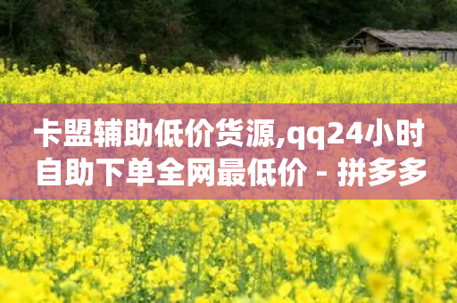 卡盟辅助低价货源,qq24小时自助下单全网最低价 - 拼多多助力机刷网站 - 拼多多机刷和人工刷的区别