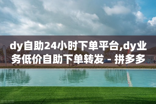 dy自助24小时下单平台,dy业务低价自助下单转发 - 拼多多助力低价1毛钱10个 - 拼多多1个元宝