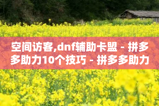 空间访客,dnf辅助卡盟 - 拼多多助力10个技巧 - 拼多多助力程序有多少-第1张图片-靖非智能科技传媒