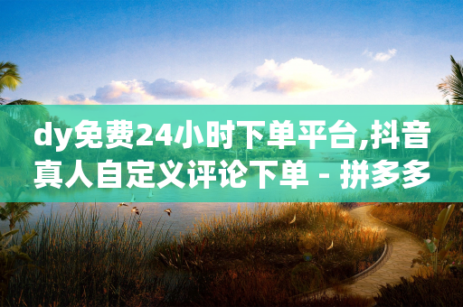 dy免费24小时下单平台,抖音真人自定义评论下单 - 拼多多现金大转盘咋才能成功 - 拼多多砍价成功700照片-第1张图片-靖非智能科技传媒