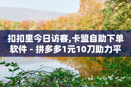 扣扣里今日访客,卡盟自助下单软件 - 拼多多1元10刀助力平台 - 咸鱼卖助力挣钱吗-第1张图片-靖非智能科技传媒